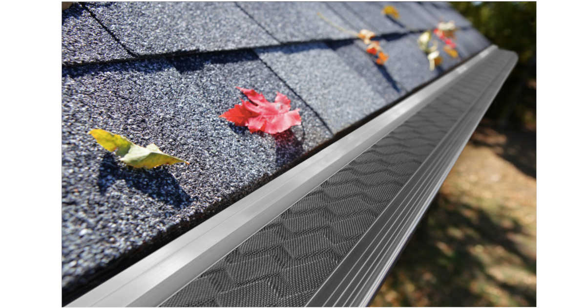 Gutter guard with leaves